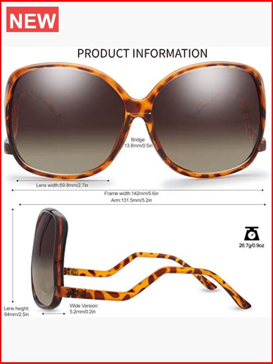 Oversized Square Jackie O Cat Eye Hybrid Butterfly Sunglasses UV Protection main image 7